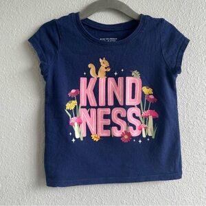 The Children’s Place girls short sleeve navy blue kindness tee